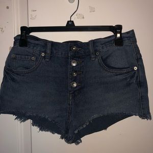 Free People Dark Denim Shorts